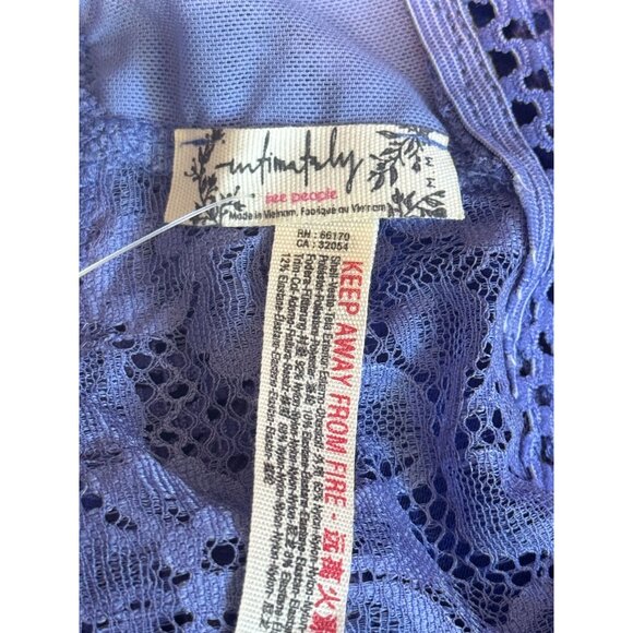 Free People Blue Sitting Pretty Lace Brami Bralette Medium Bra - Picture 7 of 10